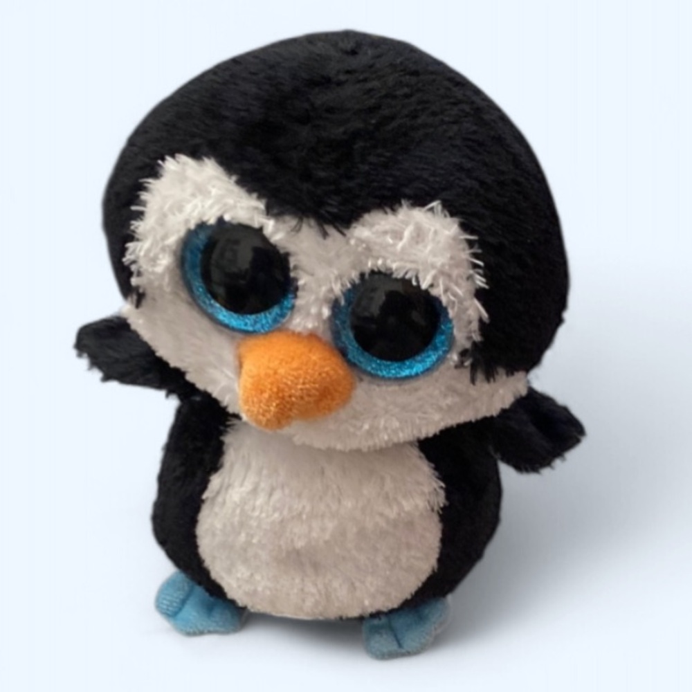 Ty Black and White Penguin Plush Toy for Small Pets